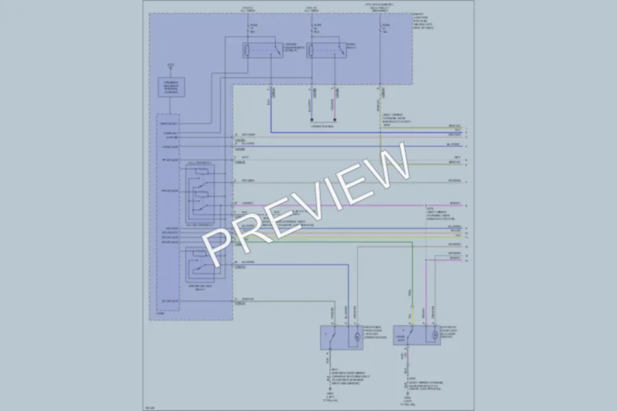 2010 Ford Focus Power Door Locks wiring diagram preview