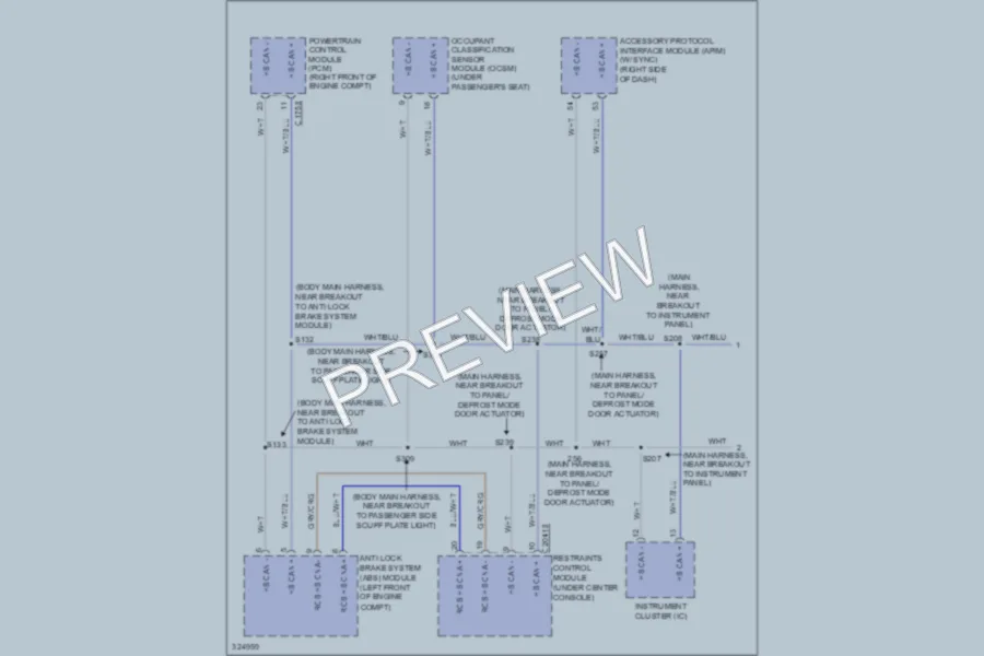 2010 Ford Mustang Computer Data Lines wiring diagram preview