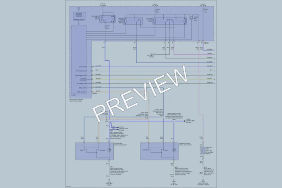 2010 Ford Mustang Power Door Locks wiring diagram preview