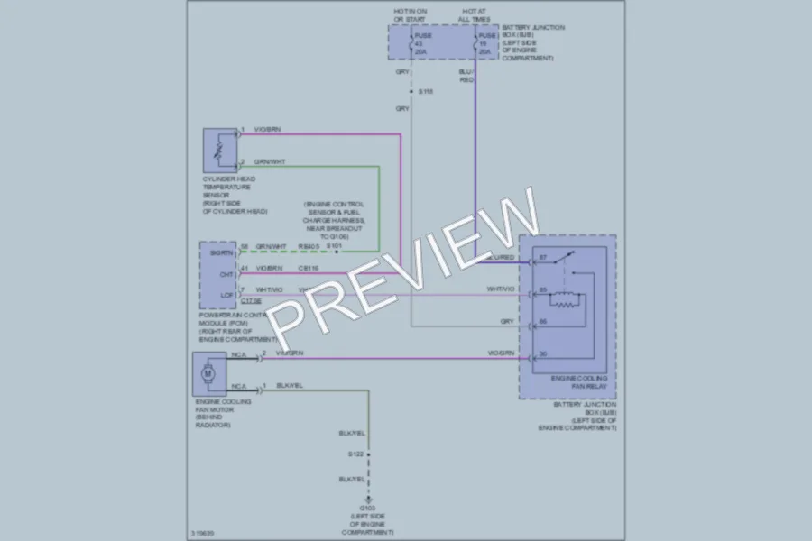 2010 Ford Ranger Cooling Fan wiring diagram preview