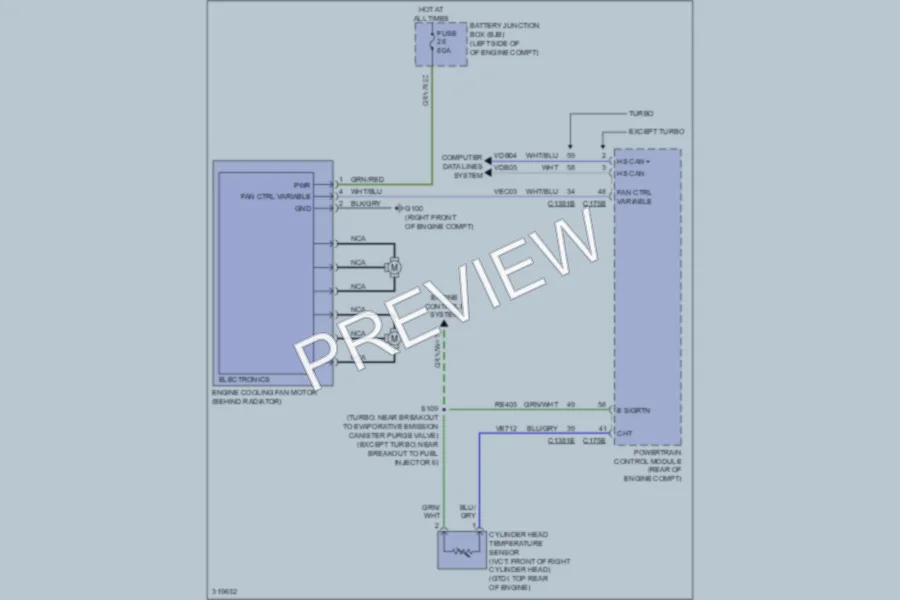 2010 Ford Taurus Cooling Fan wiring diagram preview