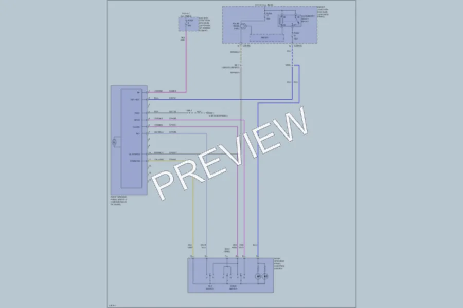 2010 Ford Taurus Power Top Sunroof wiring diagram preview