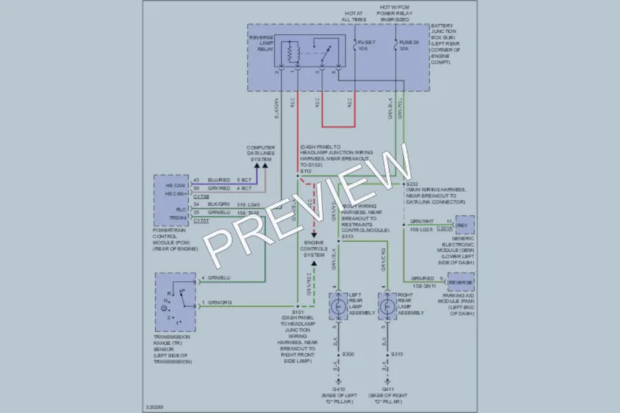 2010 Ford TransitConnect Exterior Lights wiring diagram preview