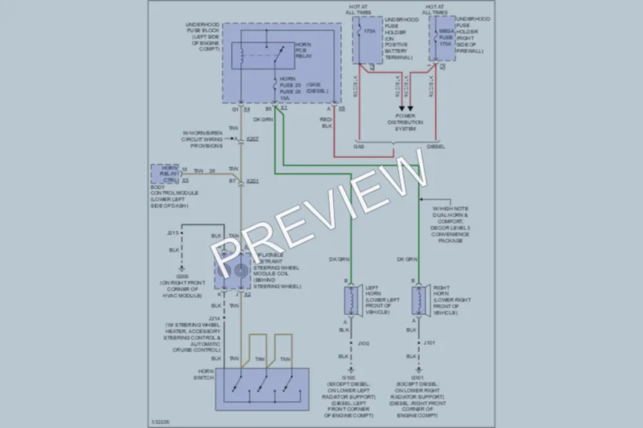 2010 GMC 3500 Hd Horn wiring diagram preview