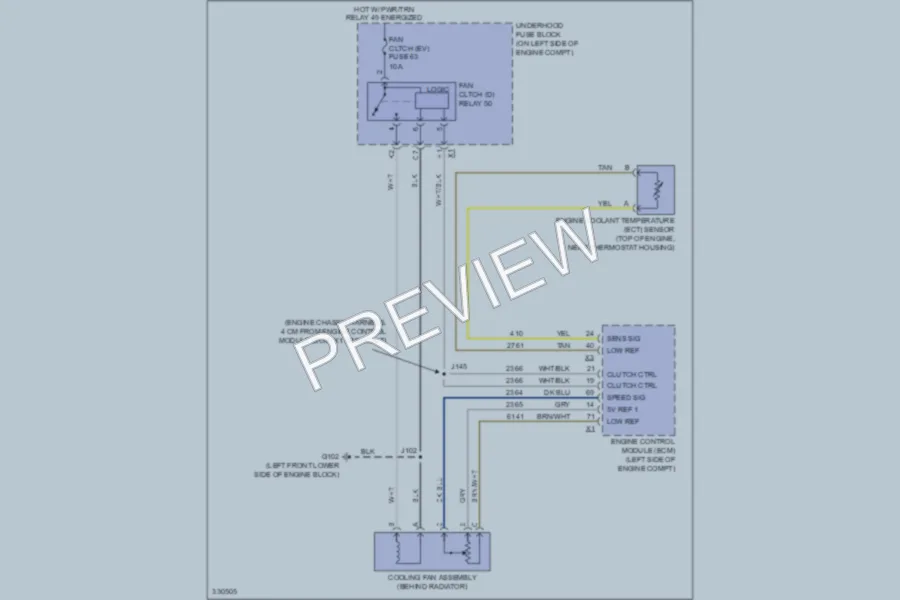 2010 GMC G3500 Cooling Fan wiring diagram preview