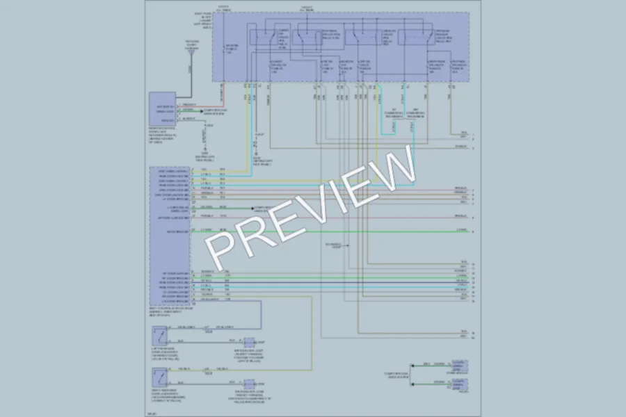 2010 GMC H1500 Power Door Locks wiring diagram preview