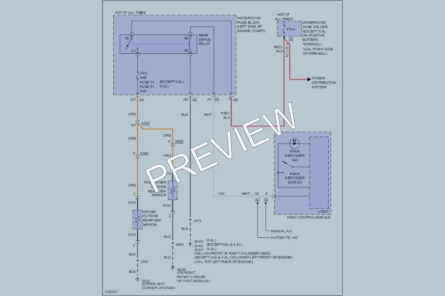 2010 GMC 2500 Hd Defoggers wiring diagram preview