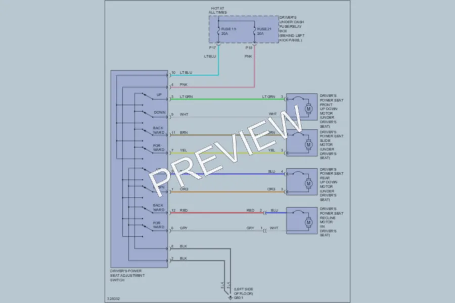 2010 Honda AccordCrosstour Power Seats wiring diagram preview