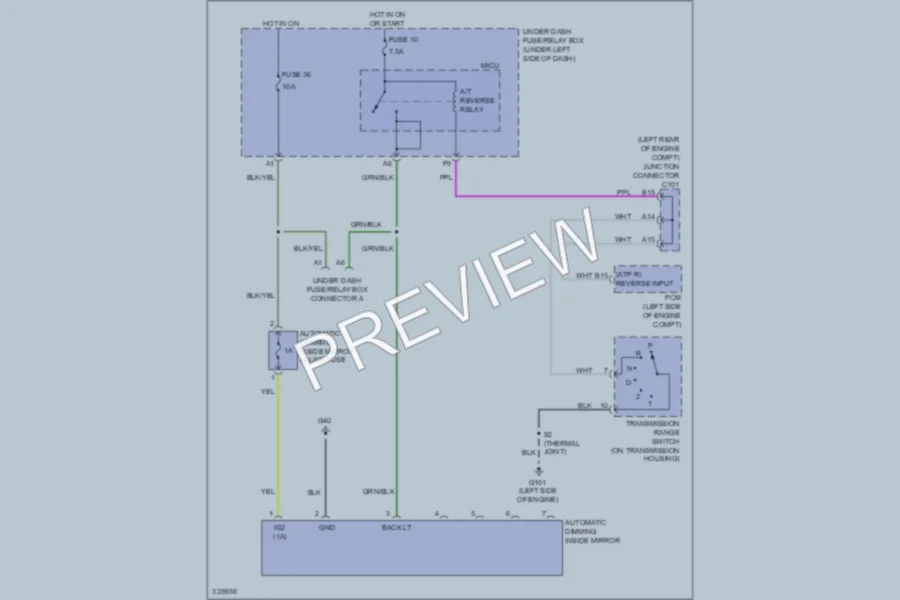 2010 Honda CRV Power Mirrors wiring diagram preview