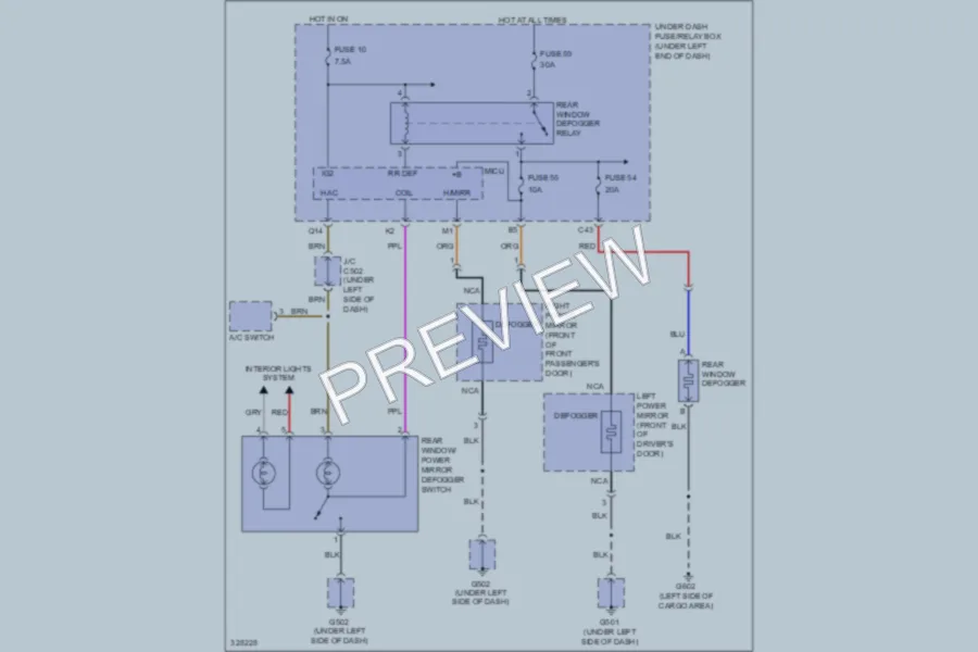 2010 Honda Fit Defoggers wiring diagram preview