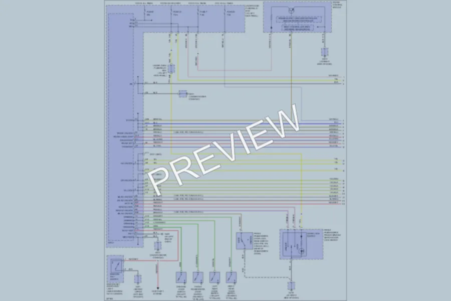 2010 Honda Ridgeline Power Door Locks wiring diagram preview