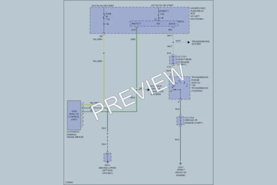 2010 Honda Ridgeline Power Mirrors wiring diagram preview