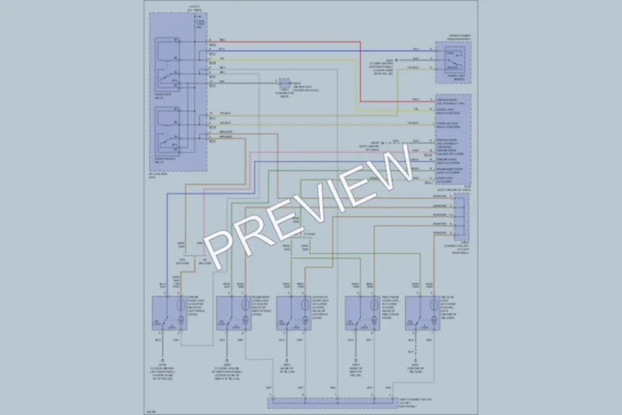2010 Hyundai Accent Power Door Locks wiring diagram preview
