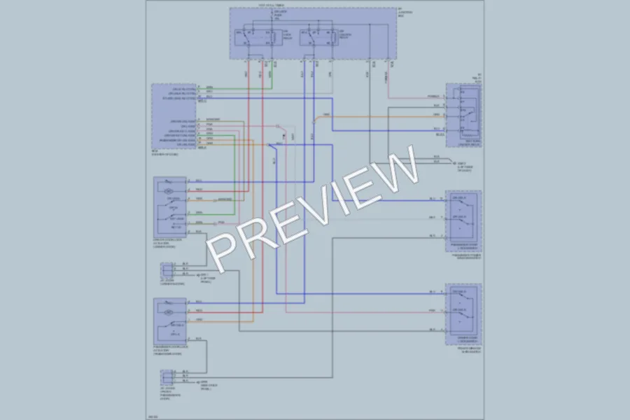 2010 Hyundai Genesis Power Door Locks wiring diagram preview