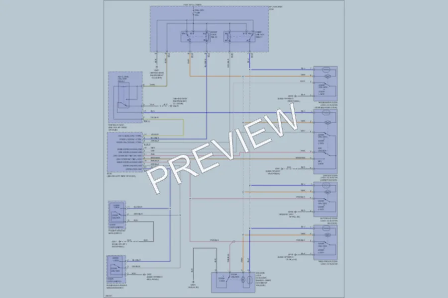 2010 Hyundai SantaFe Power Door Locks wiring diagram preview