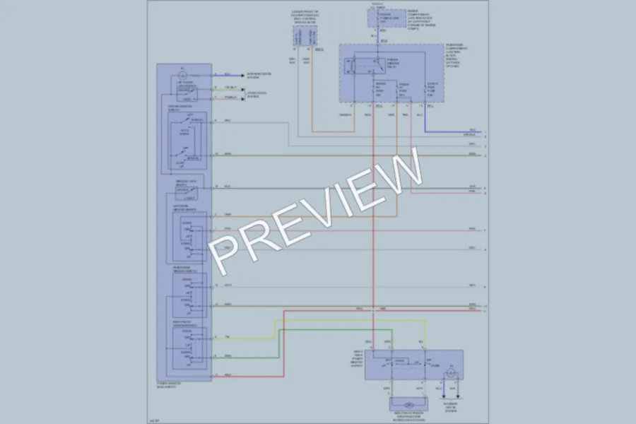 2010 Hyundai Sonata Power Windows wiring diagram preview