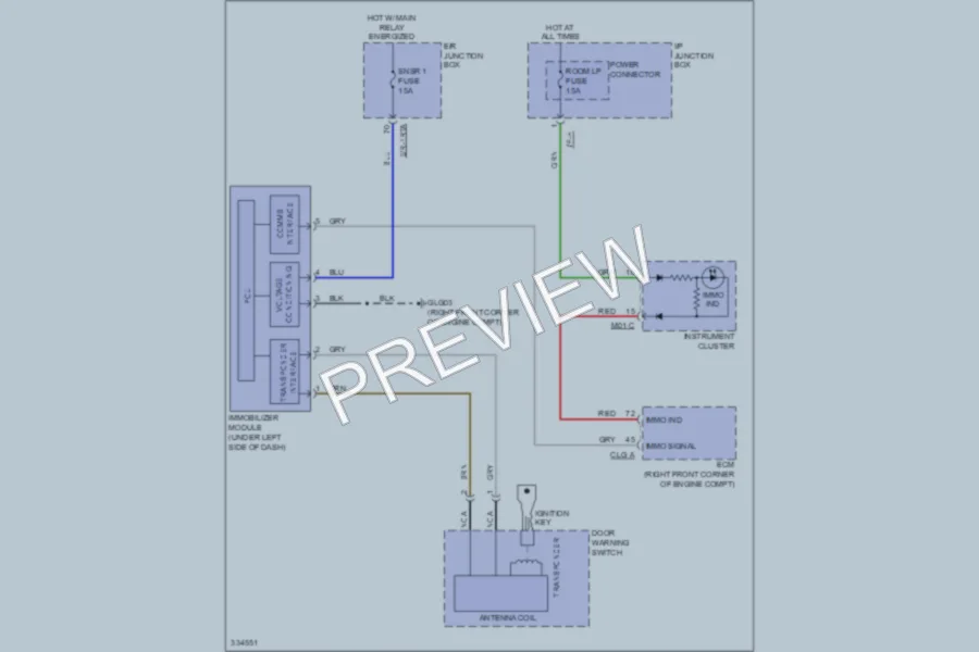 2010 Hyundai Veracruz Anti Theft wiring diagram preview