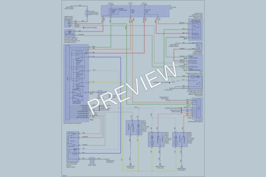 2010 Hyundai Veracruz Power Door Locks wiring diagram preview