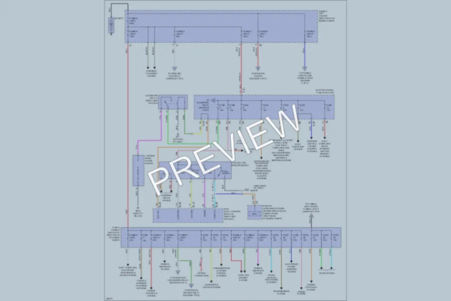 2010 Infiniti FX35 Power Distribution wiring diagram preview