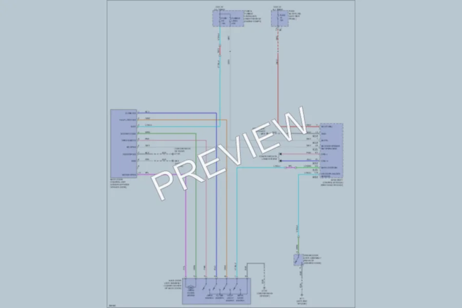 2010 Infiniti FX35 Trunk Tailgate Fuel Door wiring diagram preview