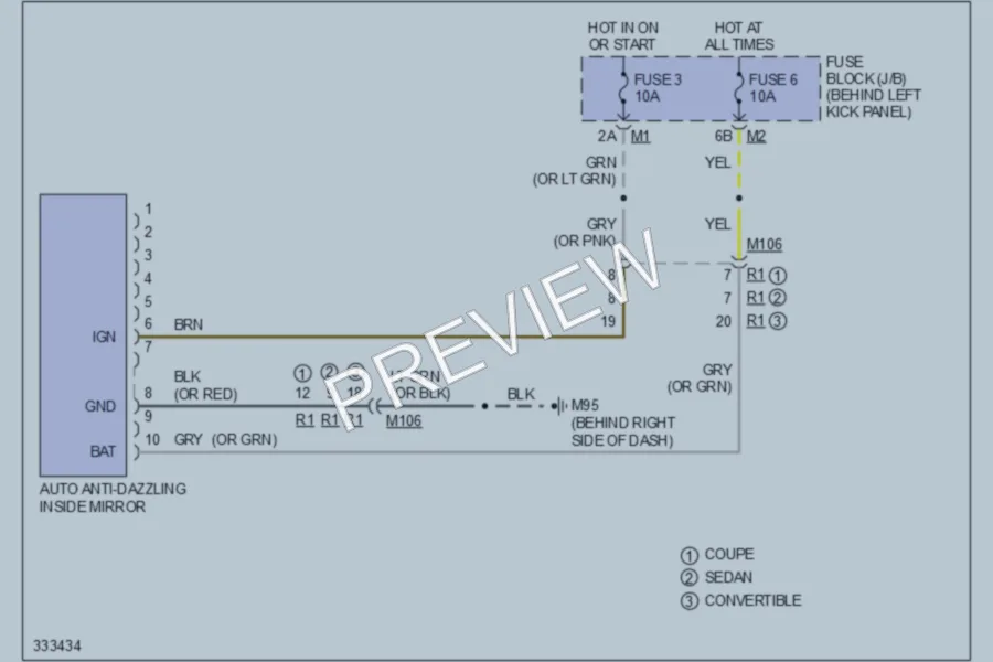 2010 Infiniti G37 Power Mirrors wiring diagram preview