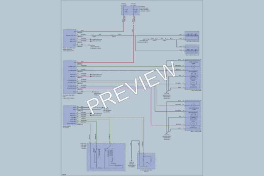2010 Jaguar XF Headlights wiring diagram preview