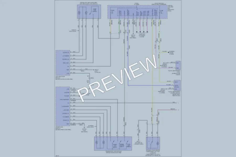 2010 Jaguar XF Power Door Locks wiring diagram preview