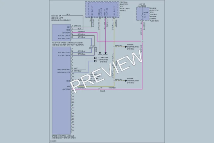 2010 Jaguar XFR Cruise Control wiring diagram preview