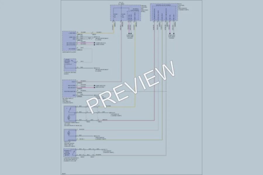 2010 Jaguar XFR Trunk Tailgate Fuel Door wiring diagram preview