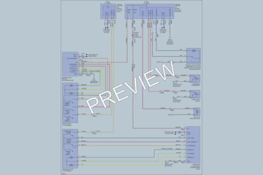 2010 Jaguar XK Power Door Locks wiring diagram preview