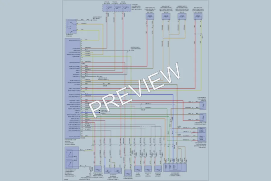 2010 Jaguar XKR Power Top Sunroof wiring diagram preview