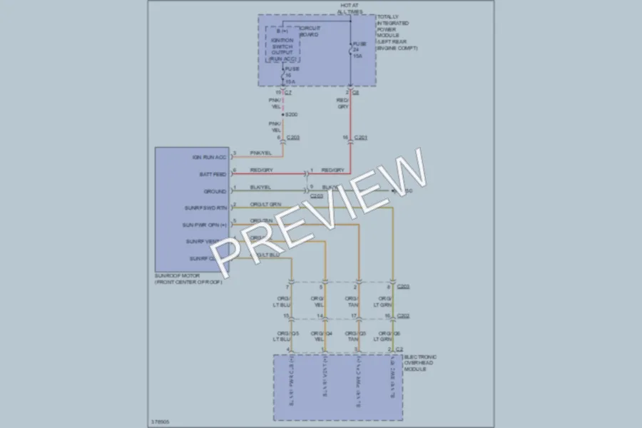 2010 Jeep Compass Power Top Sunroof wiring diagram preview