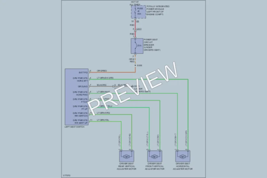 2010 Jeep Liberty Power Seats wiring diagram preview