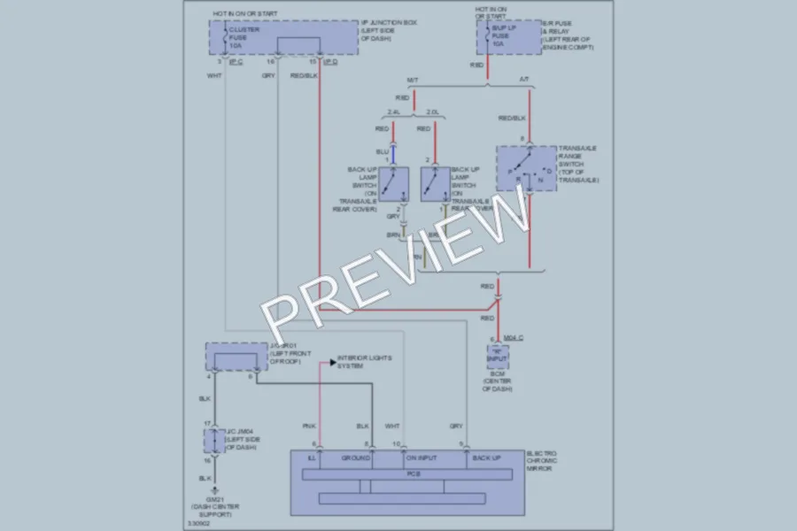 2010 Kia Forte Power Mirrors wiring diagram preview