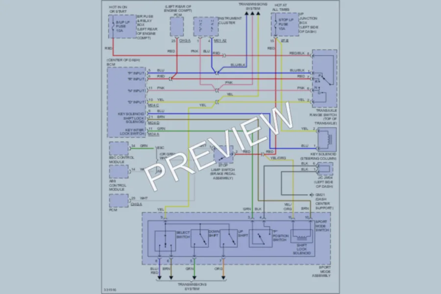 2010 Kia Forte Shift Interlock wiring diagram preview