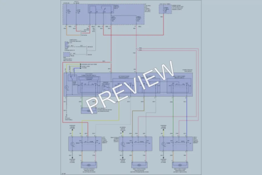 2010 Kia Rio5 Power Windows wiring diagram preview