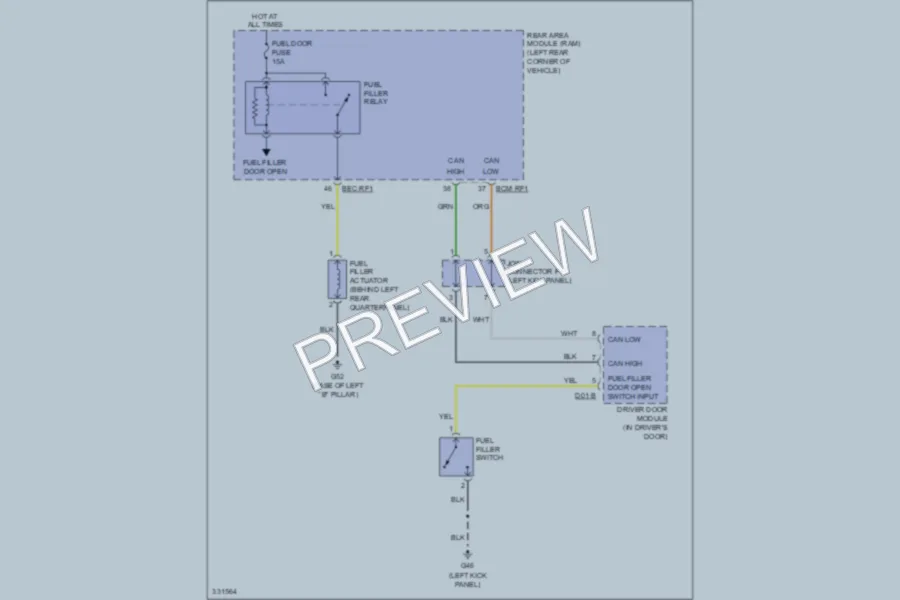 2010 Kia Sedona Trunk Tailgate Fuel Door wiring diagram preview