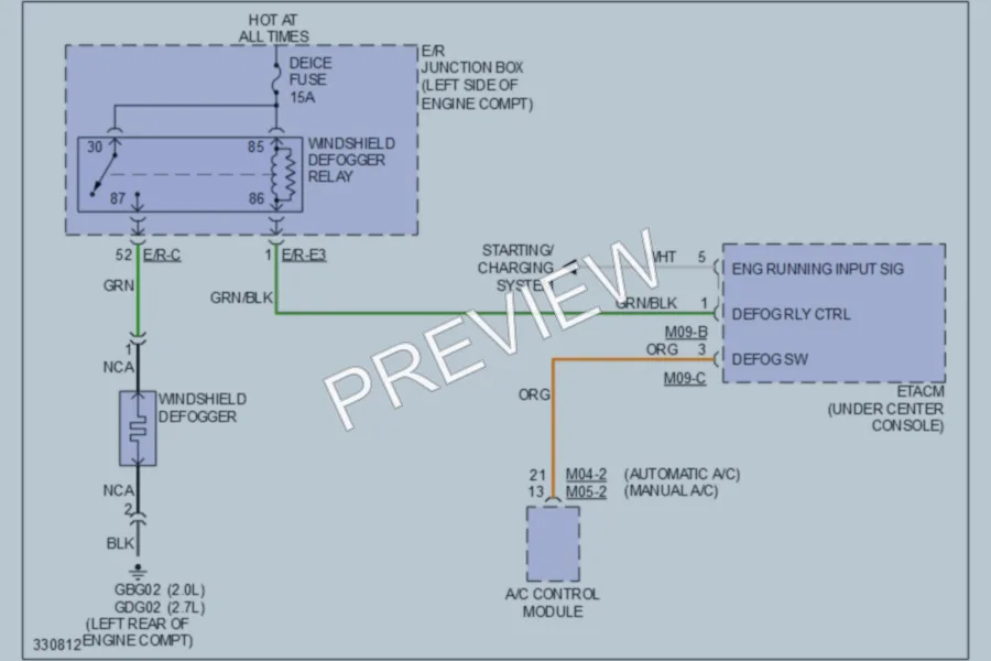 2010 Kia Sportage Defoggers wiring diagram preview