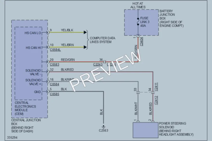 2010 LandRover RangeRover Electronic Power Steering wiring diagram preview