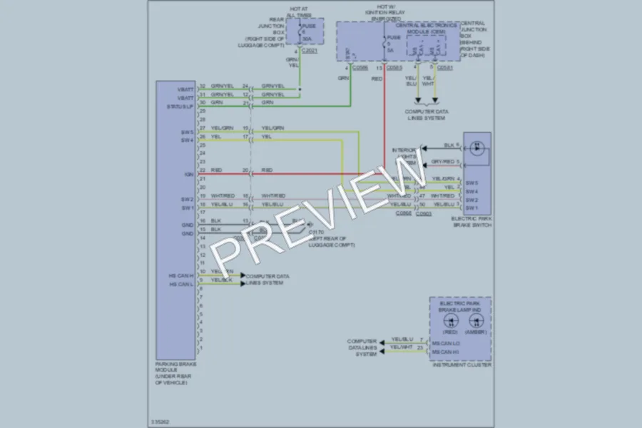2010 LandRover RangeRover Shift Interlock wiring diagram preview