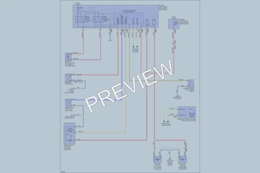 2010 LandRover RangeRover Trunk Tailgate Fuel Door wiring diagram preview