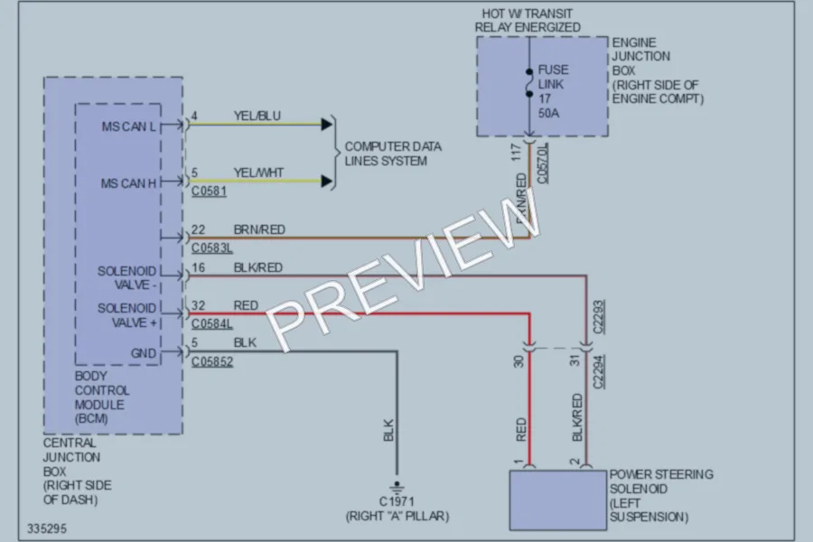 2010 LandRover RangeRoverSport Electronic Power Steering wiring diagram preview