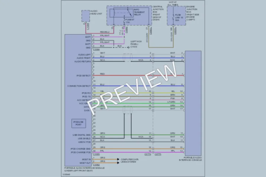 2010 LandRover RangeRoverSport Radio wiring diagram preview