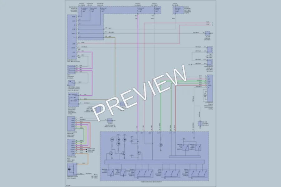 2010 Lexus ES350 Power Windows wiring diagram preview