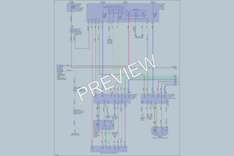 2010 Lexus GS450h Power Door Locks wiring diagram preview