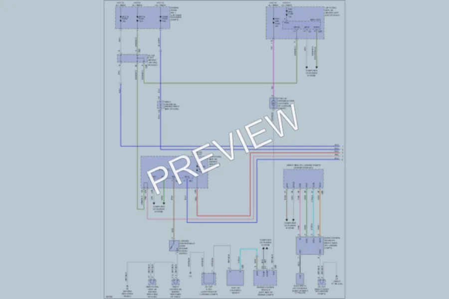 2010 Lexus GS450h Trunk Tailgate Fuel Door wiring diagram preview