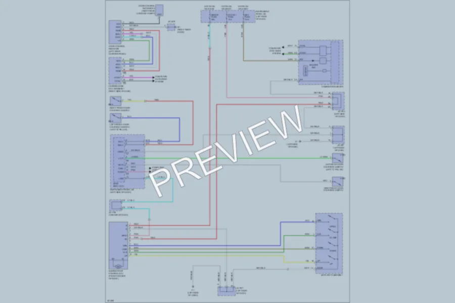 2010 Lexus HS250h Power Top Sunroof wiring diagram preview