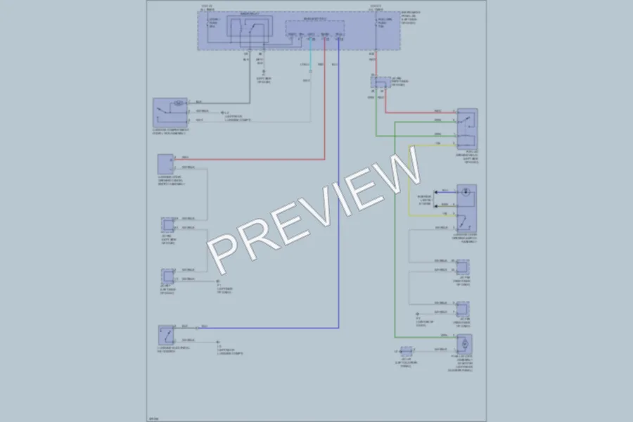 2010 Lexus HS250h Trunk Tailgate Fuel Door wiring diagram preview