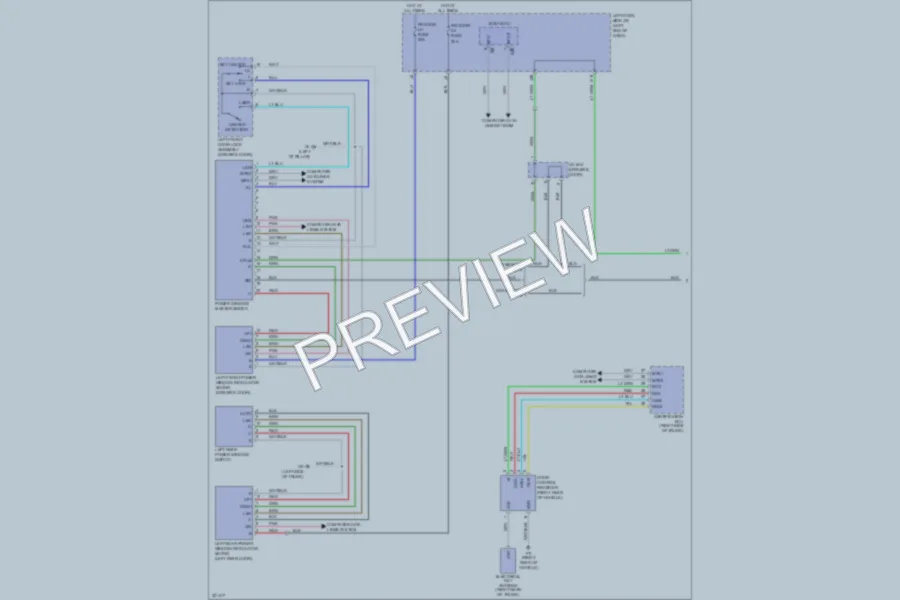 2010 Lexus IS350 Power Windows wiring diagram preview