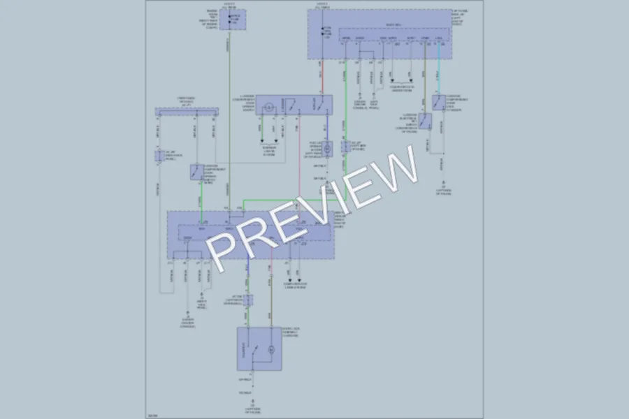 2010 Lexus IS350 Trunk Tailgate Fuel Door wiring diagram preview
